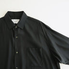 CUPRO TWILL OVERSIZED LS SHIRT #BLACK [ST.1459]