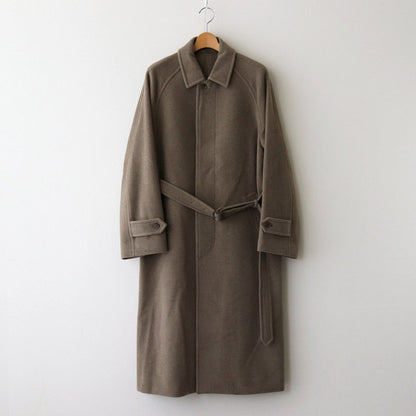 SUPER FINE WOOL MOSSER SOUTIEN COLLAR COAT #KHAKI BEIGE [A24AC01WM]