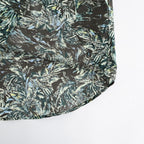 PRINTED AIRY SILK HALF-SLEEVED SHIRT #DARK BROWN [A26SS01AP]