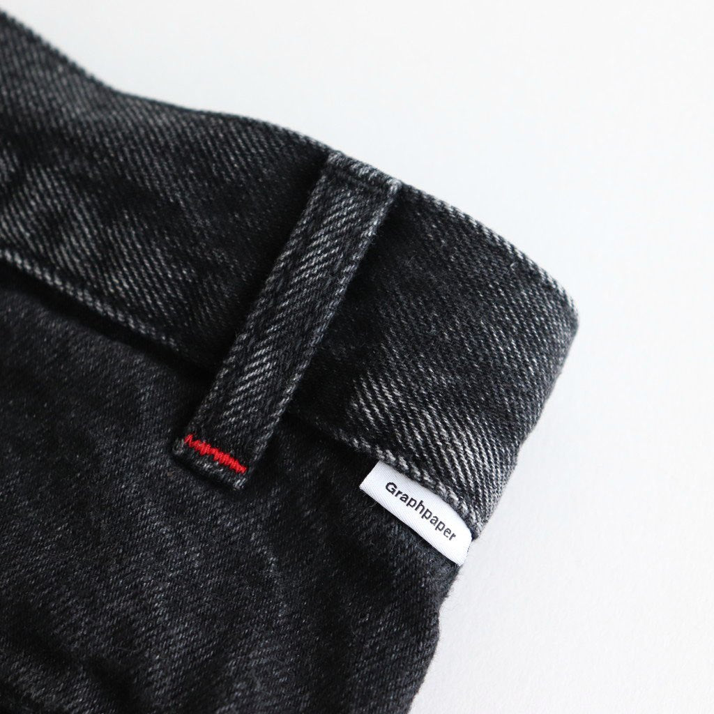 Selvage Denim Two Tuck Pants #BLACK_DARK FADE [GU253-40061DB]
