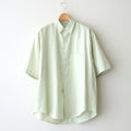 WASHED FINX TWILL BIG HALF SLEEVED SHIRT #LIGHT GREEN [A25SS03TN]