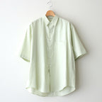 WASHED FINX TWILL BIG HALF SLEEVED SHIRT #LIGHT GREEN [A25SS03TN]