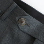 BLUEFACED WOOL TWO-TUCK SLACKS #GRAY STRIPE [A25AP05BS]