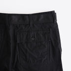 綿オックス 製品染め ベルトパンツ #BLACK [HN-P011-051]