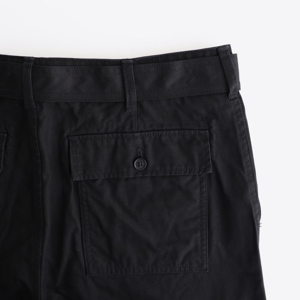 綿オックス 製品染め ベルトパンツ #BLACK [HN-P011-051]
