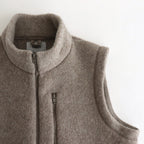 WOOL FLEECE VEST #natural l.gray [14452]