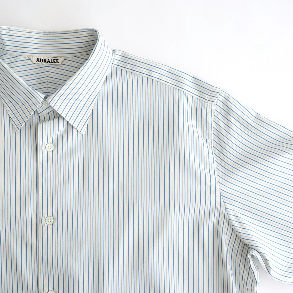 COTTON SILK STRIPE SHIRT #WHITE STRIPE [A25AS01CS]