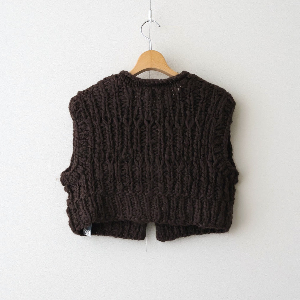 Mix Handknit Vest #D/BRN [12520525]