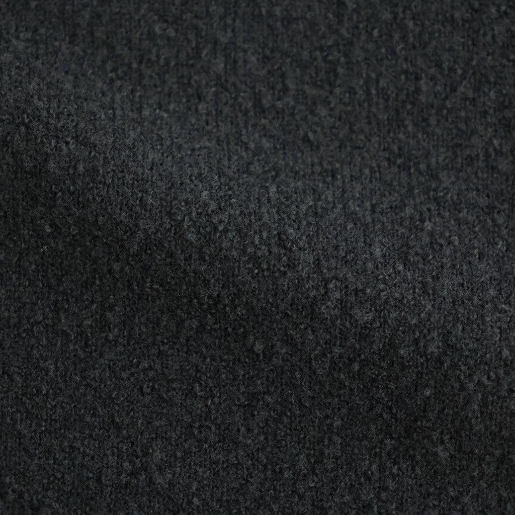 WOOL MINI BOUCLE POLO CARDIGAN #BLACK [KRAGLW0303]