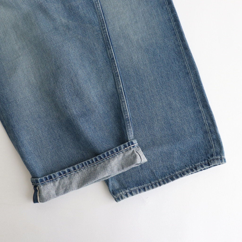 Selvage Denim Two Tuck Pants #INDIGO_LIGHT FADE [GU253-40061LB]