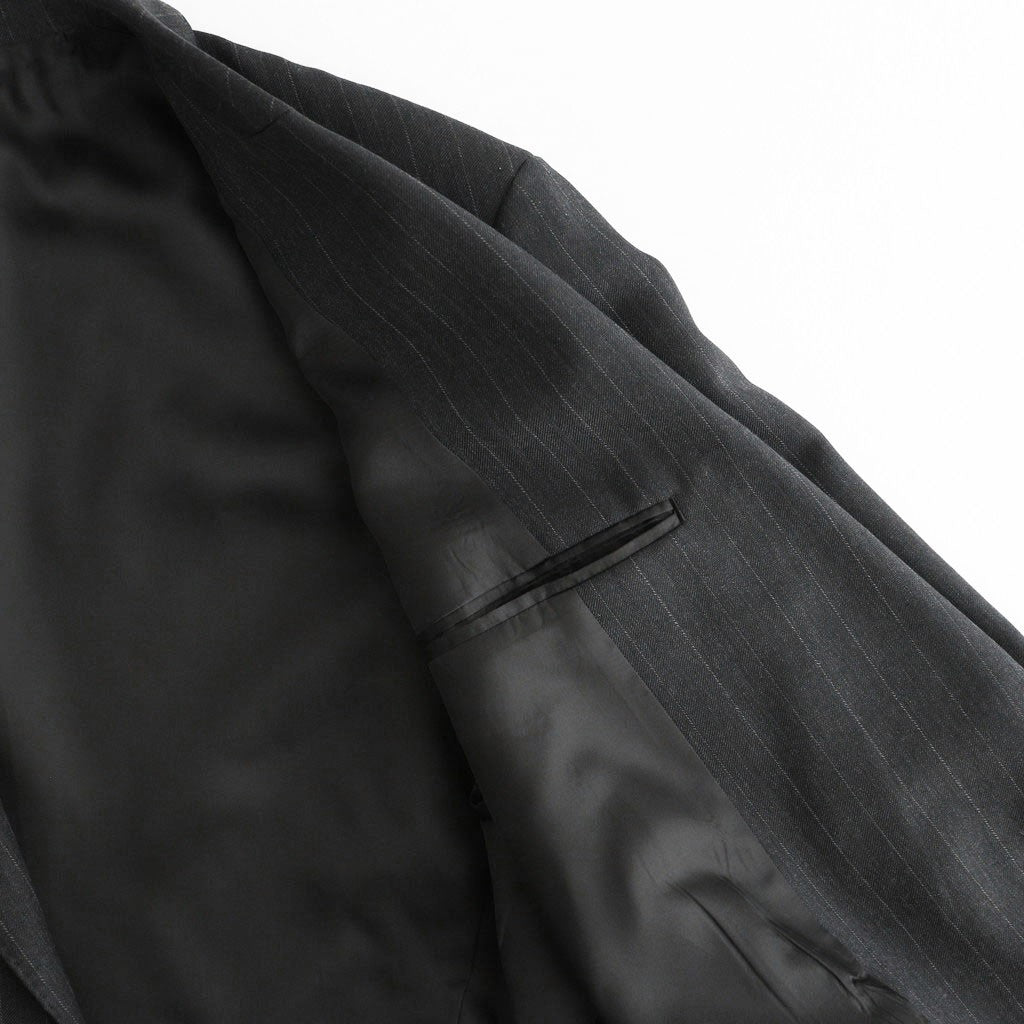 BLUEFACED WOOL JACKET #CHARCOAL NAVY STRIPE [A26AJ03BS]