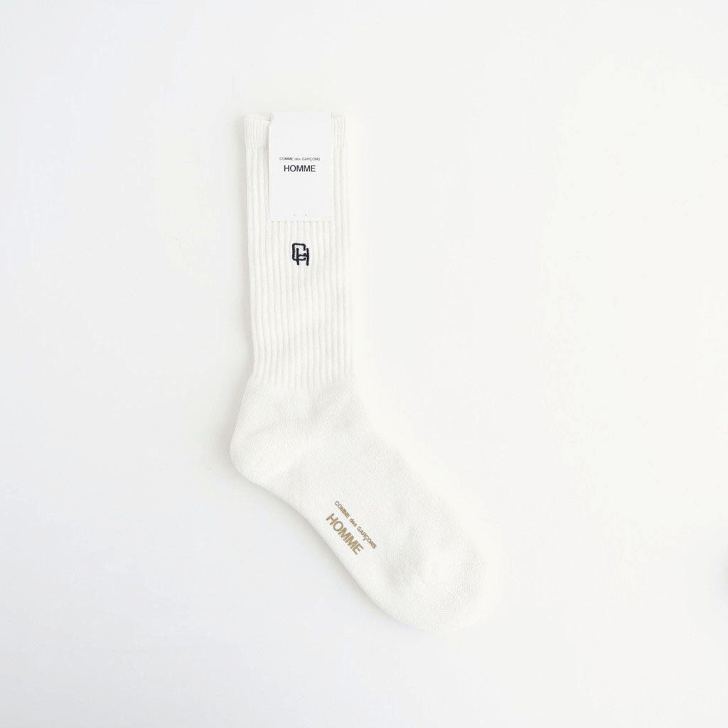 綿パイル刺繍ソックス #WHITE [HQ-K501-051]