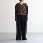 V Neck P/O #BROWN [2503-005]