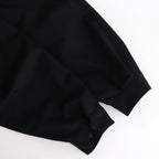 WOOL MAX CANVAS HIGH NECK ZIP BLOUSON #BLACK [A25SB03WC]