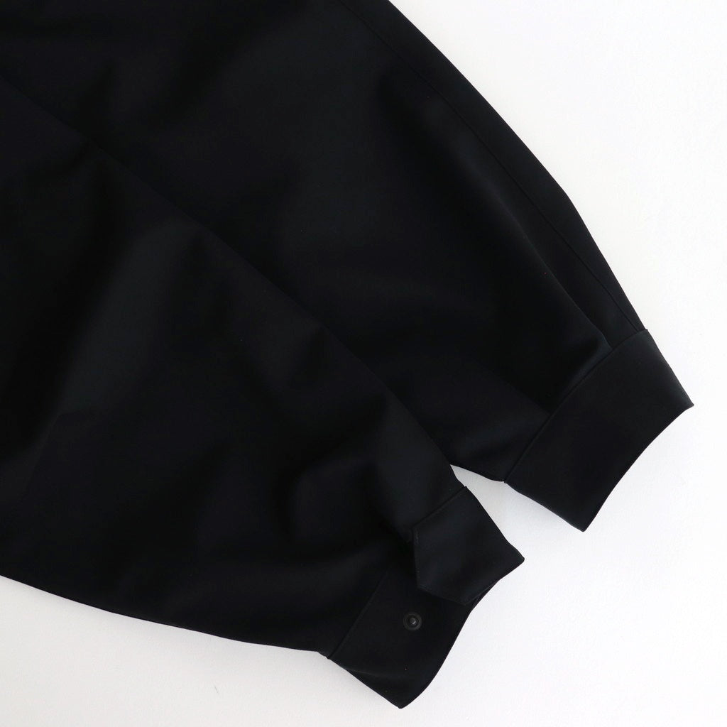 WOOL MAX CANVAS HIGH NECK ZIP BLOUSON #BLACK [A25SB03WC]