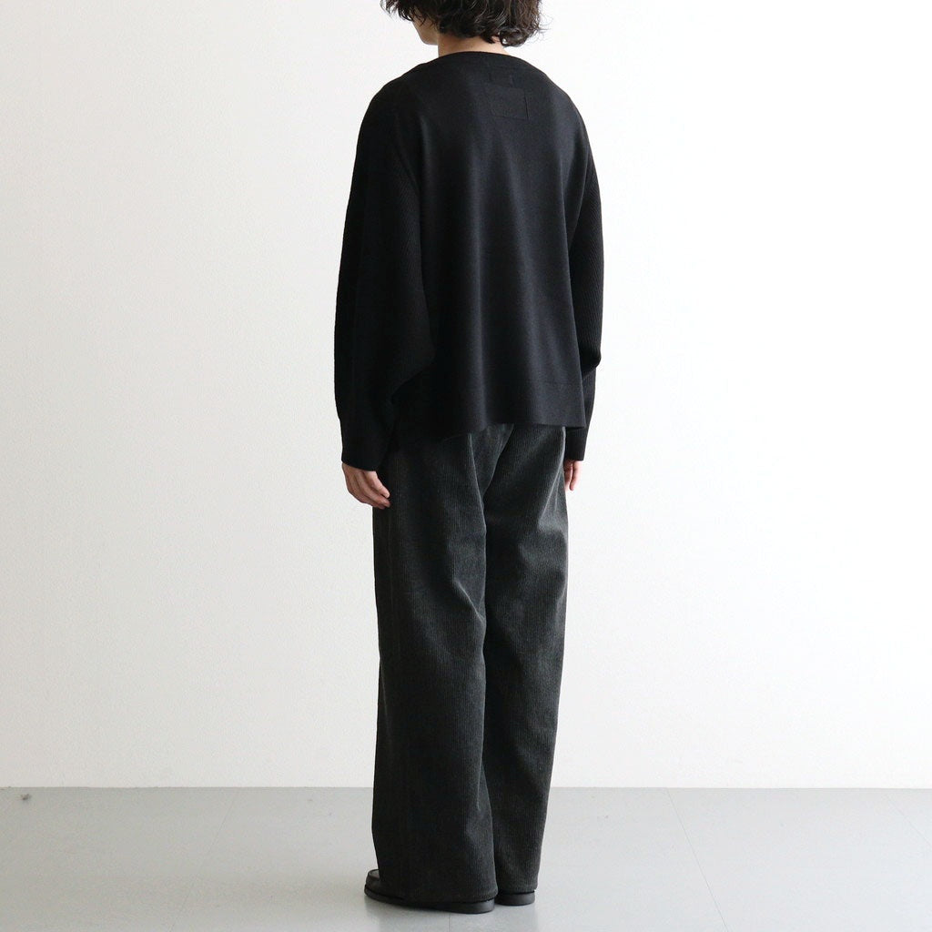 MERINO WOOL PULLOVER #BLACK [N0051]