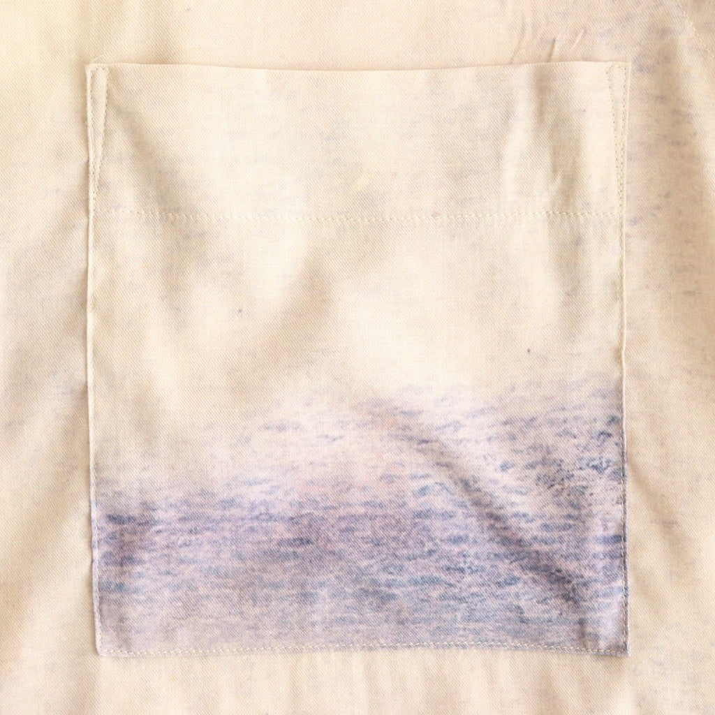 LANDSCAPE PRINTED OPEN COLLAR SHIRT #IVORY [YK25SS0933SH]