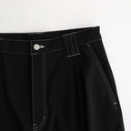 3PLEATED WIDE-LEG TROUSERS #CARBON BLACK [YK25SS0908P]