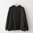 縮絨ウールワイドフーディー #DARK BROWN [D225-T391]