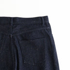 SILK NEP DENIM 5P WIDE PANTS #DARK NAVY [A26AP02SD]