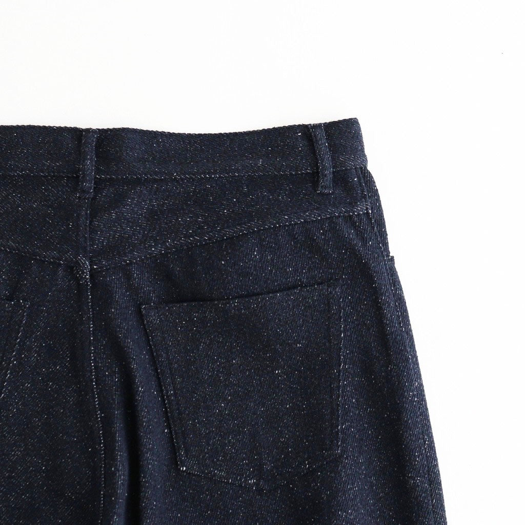 SILK NEP DENIM 5P WIDE PANTS #DARK NAVY [A26AP02SD]