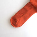 WASHI/RECYCLED COTTON RIB CREW SOCKS #D.ORANGE [R1535-AW25]