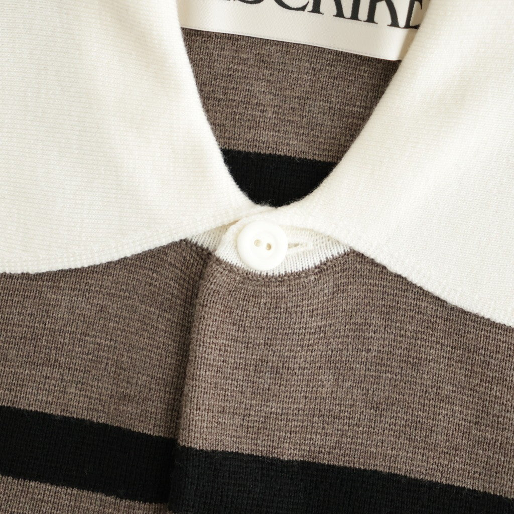 Rugby Shirt #BEIGE BROWN×BLACK [I26AW-K8]