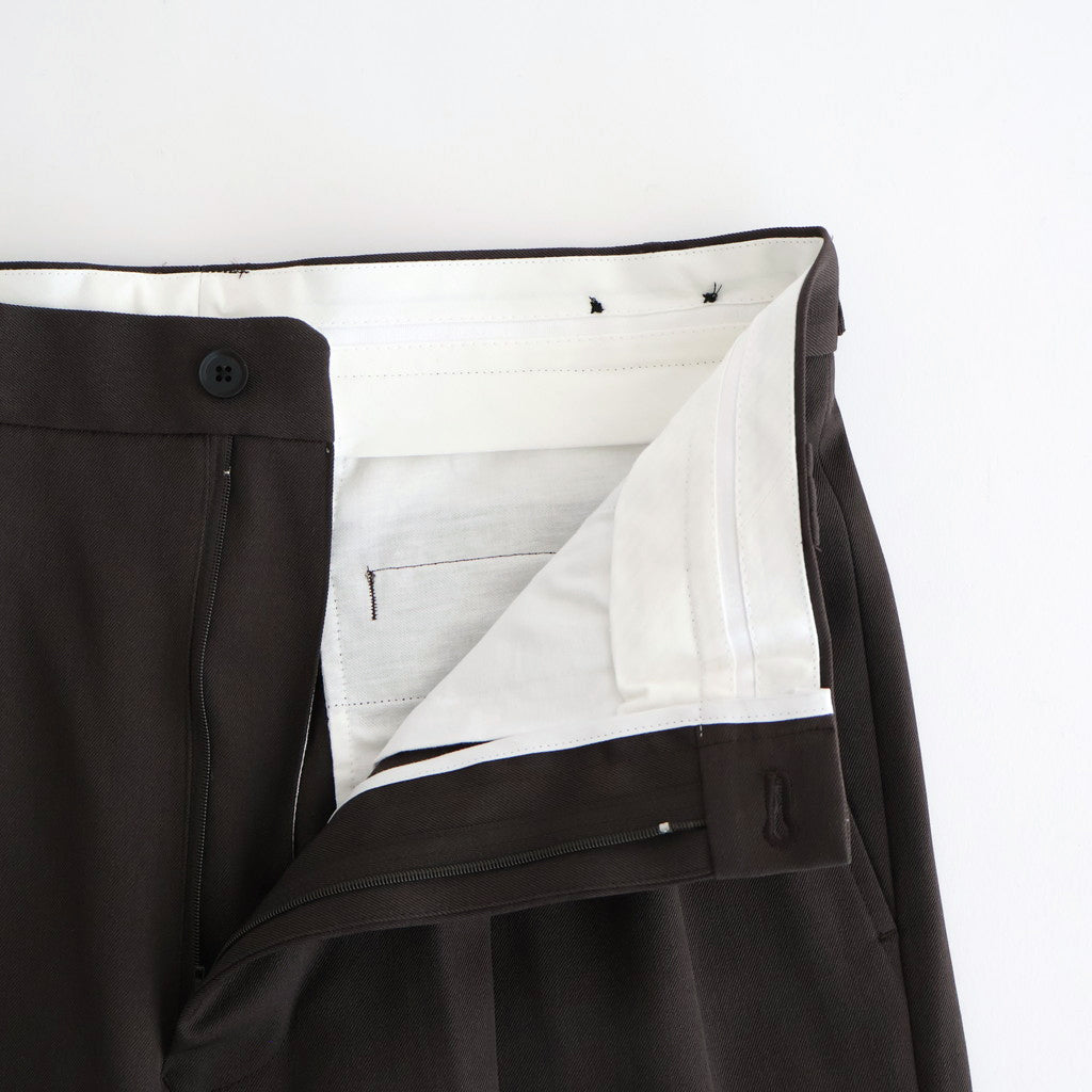 3pleated Wide-leg Trousers #BROWN [YK25FW01051P]
