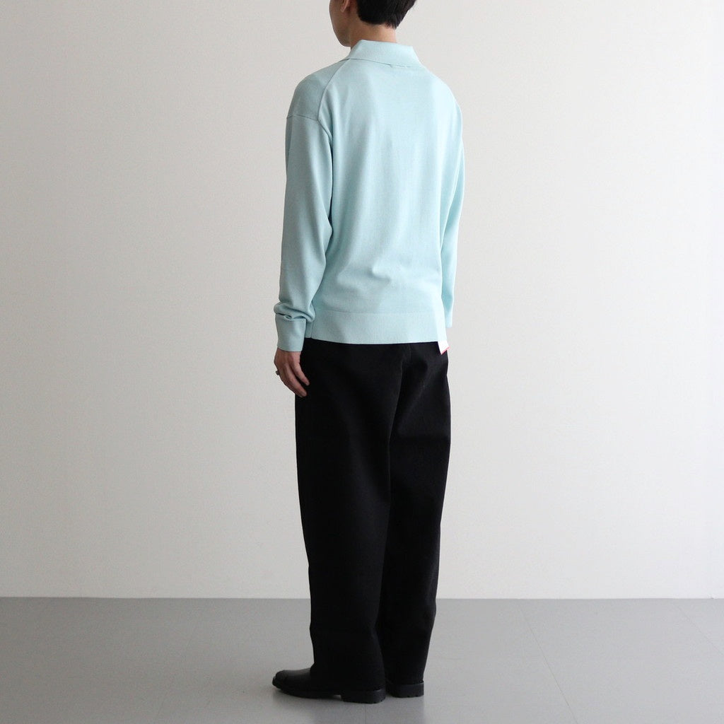 Selvage Denim Two Tuck Pants #BLACK WASHED [GU251-40188RB]