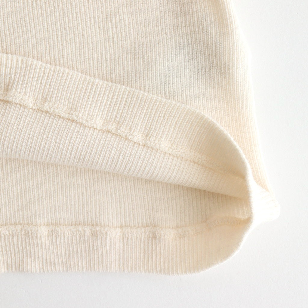 ORGANIC SOFT RIB HENLY NECK P/O #IVORY [A25SP03OT]