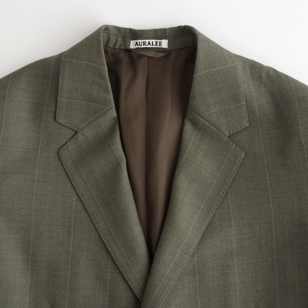 BLUEFACED WOOL JACKET #OLIVE GRAY STRIPE [A26AJ03BS]