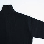 SUPER FINE WOOL RIB KNIT ZIP CARDIGAN #TOP BLACK [A26AC01RK]