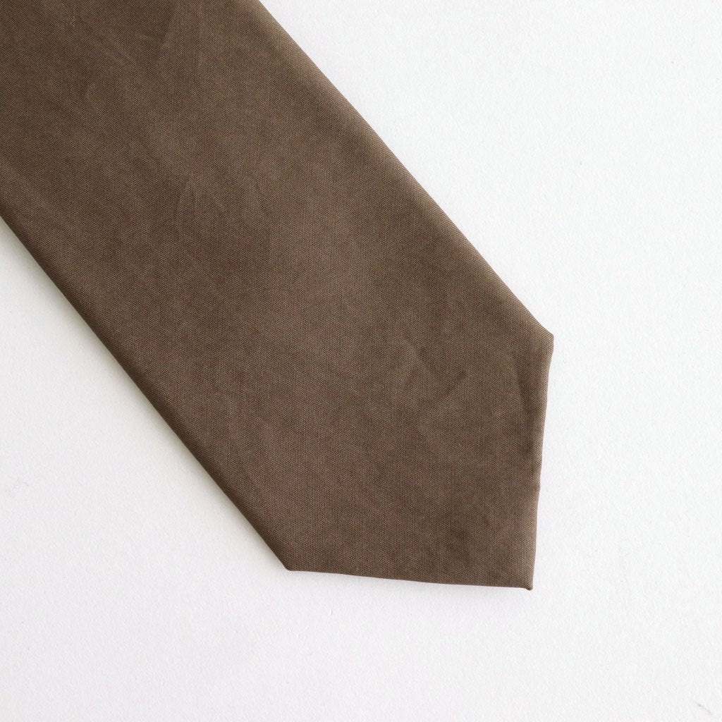 WASHED FINX TWILL TIE #BROWN [A25AT06TN]