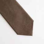WASHED FINX TWILL TIE #BROWN [A25AT06TN]