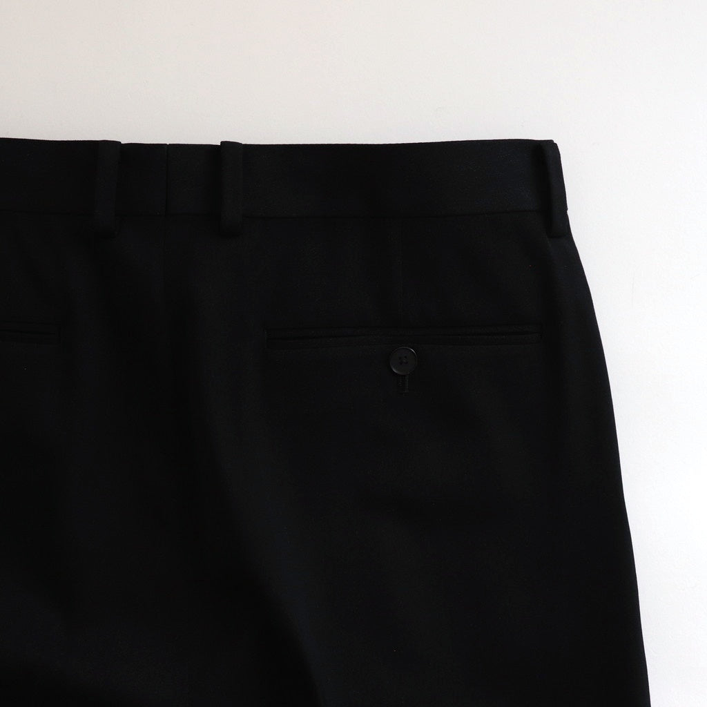 LIGHT WOOL MAX GABARDINE TWO-TUCK SLACKS #TOP BLACK [A25SP03MG]