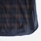 OVERSIZED LAYERED FLANNEL SHIRT #DARK NAVY CHECK [ST.463]
