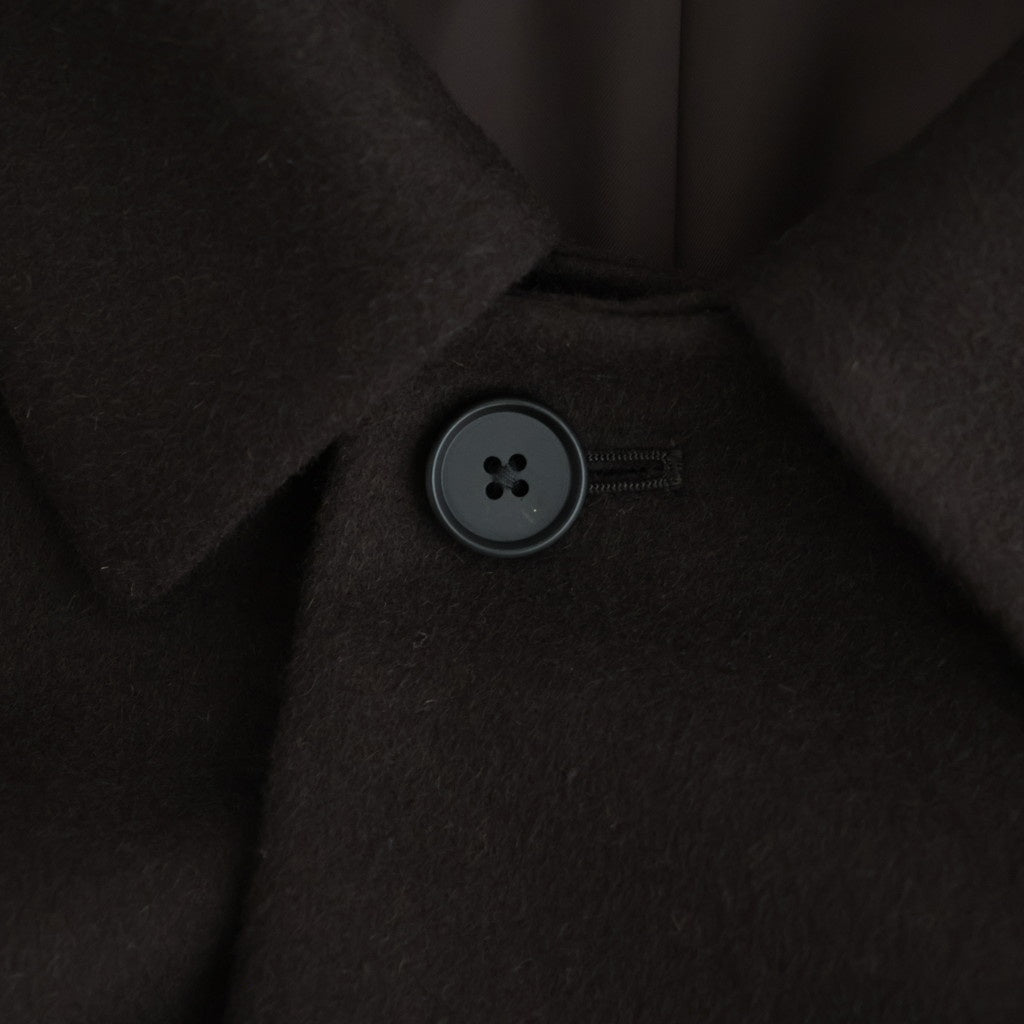 WOOL CASHMERE RAGLAN SLEEVE BALMACAAN COAT #DARK BROWN [ST.1535]