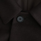 WOOL CASHMERE RAGLAN SLEEVE BALMACAAN COAT #DARK BROWN [ST.1535]
