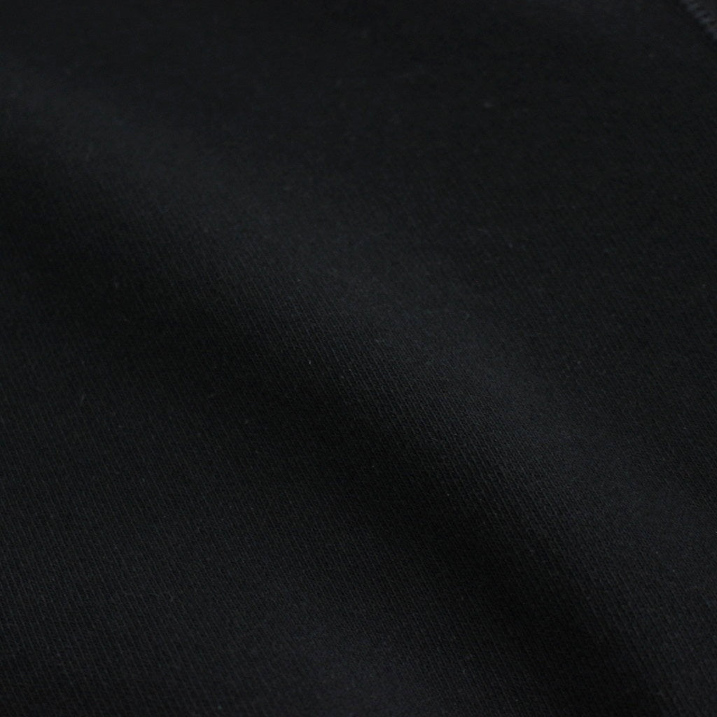 綿裏毛×綿ナイロンウェザー スウェット #BLACK [HO-T004-051]