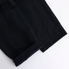 LI/NY POPLIN WIDE EASY TROUSERS #BLACK [ST.1117]