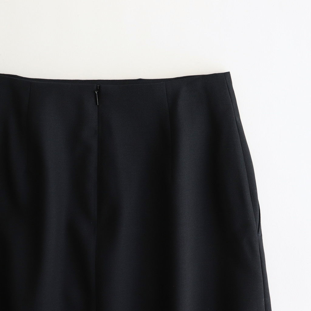 WOOL KID MOHAIR HOP SACK SLIT SKIRT #DARK NAVY [A25SS06MH]