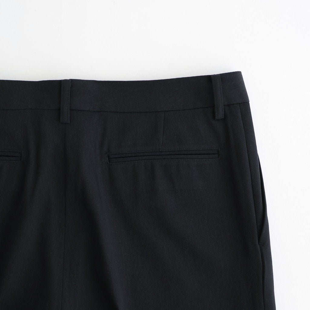 LIGHT WOOL MAX GABARDINE SLACKS #TOP BLACK [A26SP08MG]