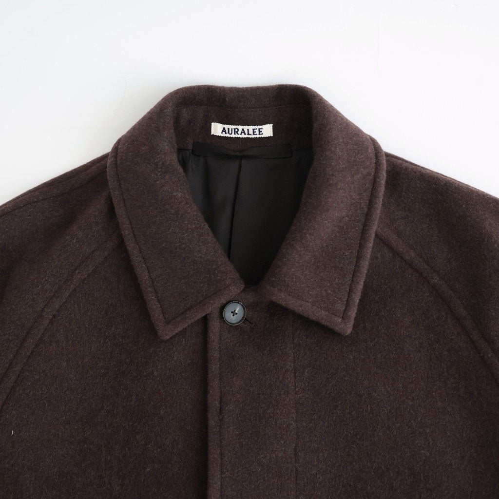 SUPER FINE WOOL MOSSER SOUTIEN COLLAR COAT #TOP BROWN [A26AC01WM]