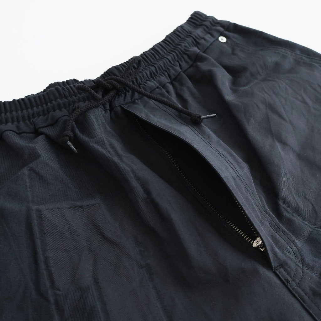 綿エステルジャカード ハーフパンツ #BLACK [HQ-P019-051]