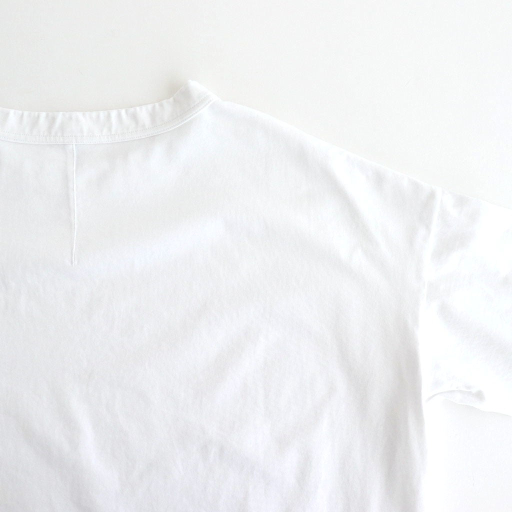 FOB6T - 微強撚綿天竺 6分袖カットソー #00 White [SN_FR0902T6]