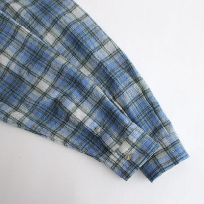 AIRY WOOL CHECK SHIRT #BLUE CHECK [A24AS01WN]