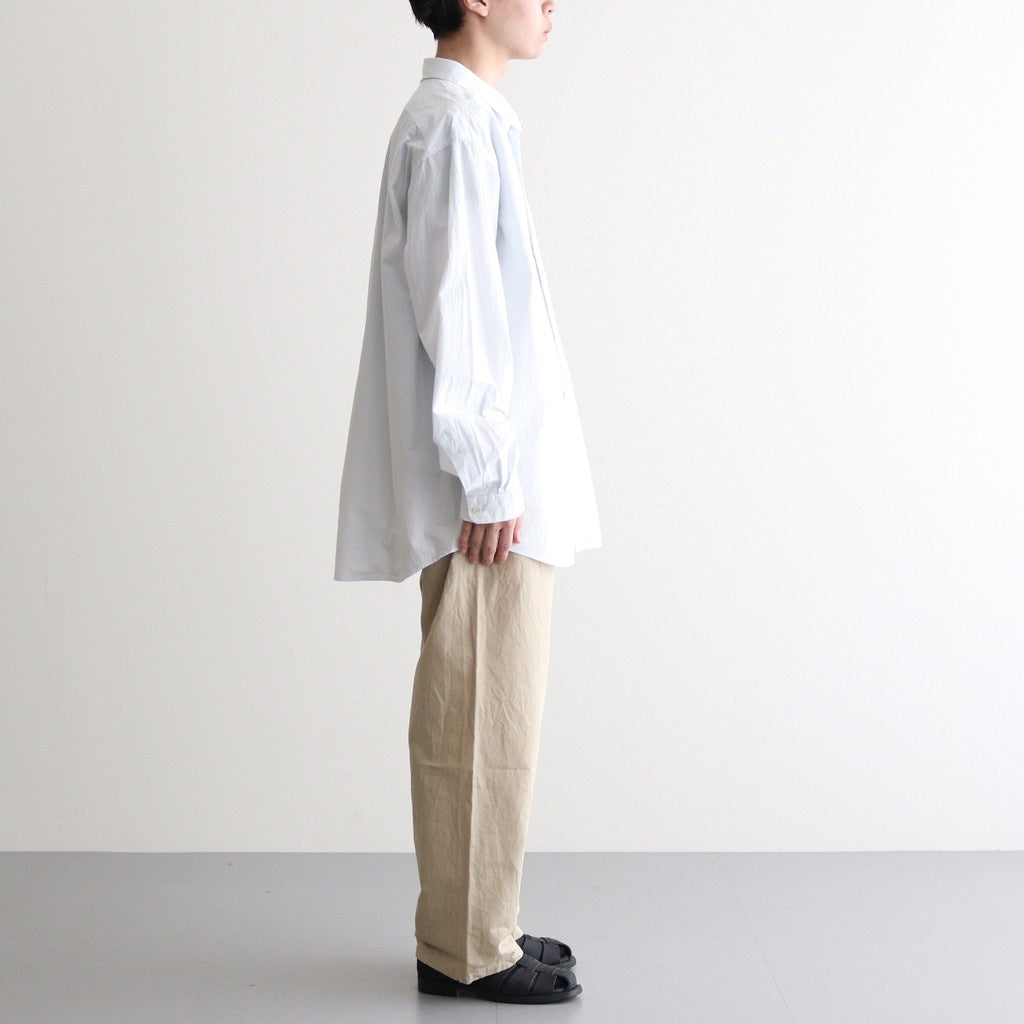 BUTTON SHIRT WIDE #sax [13148]