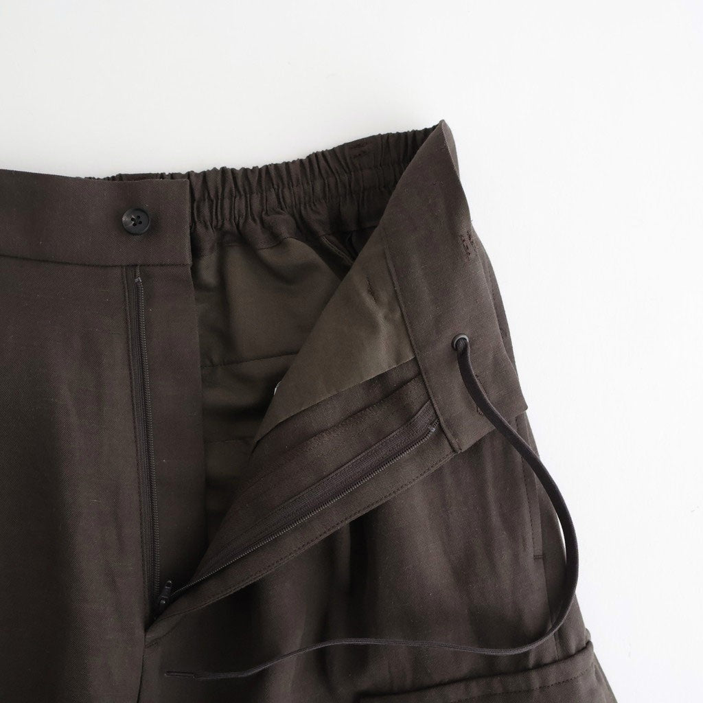 VIS/LI/RA TWILL CARGO TROUSERS #KHAKI BROWN [ST.1434]