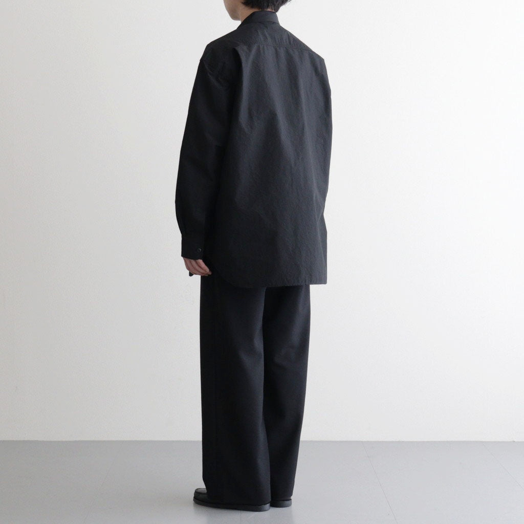 綿ナイロンウェザー L/S シャツ #BLACK [HQ-B013-051]