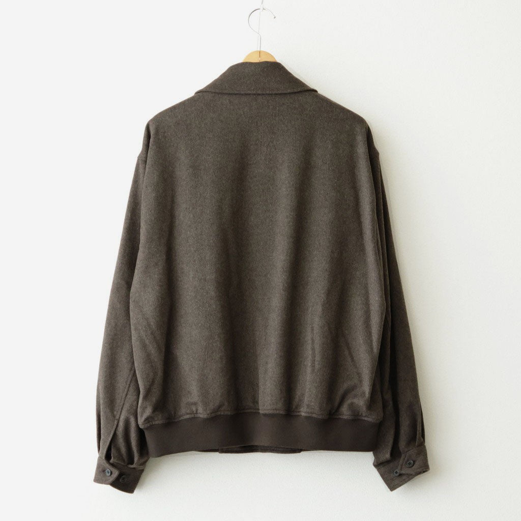 WOOL DOESKIN BUTTON FLY SHORT JACKET #GREY BROWN [ST.1558]